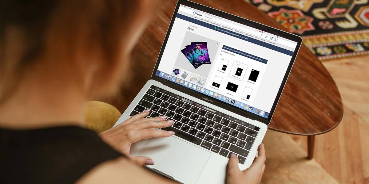 Person ordering print online with Portal